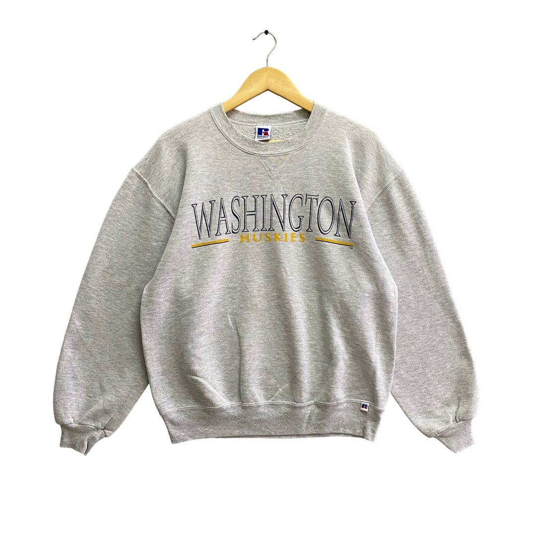 Vintage Washington Huskies Grey Sweatshirt Size Large Washington ...