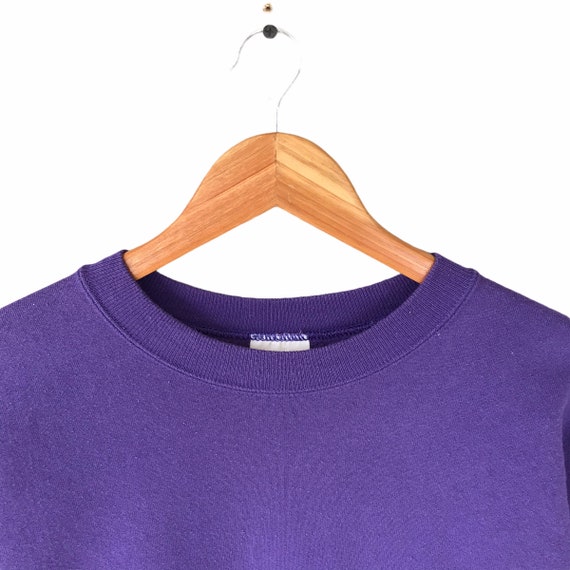 Vintage Hanes Heavy Weight Blank Purple Sweatshirt Size