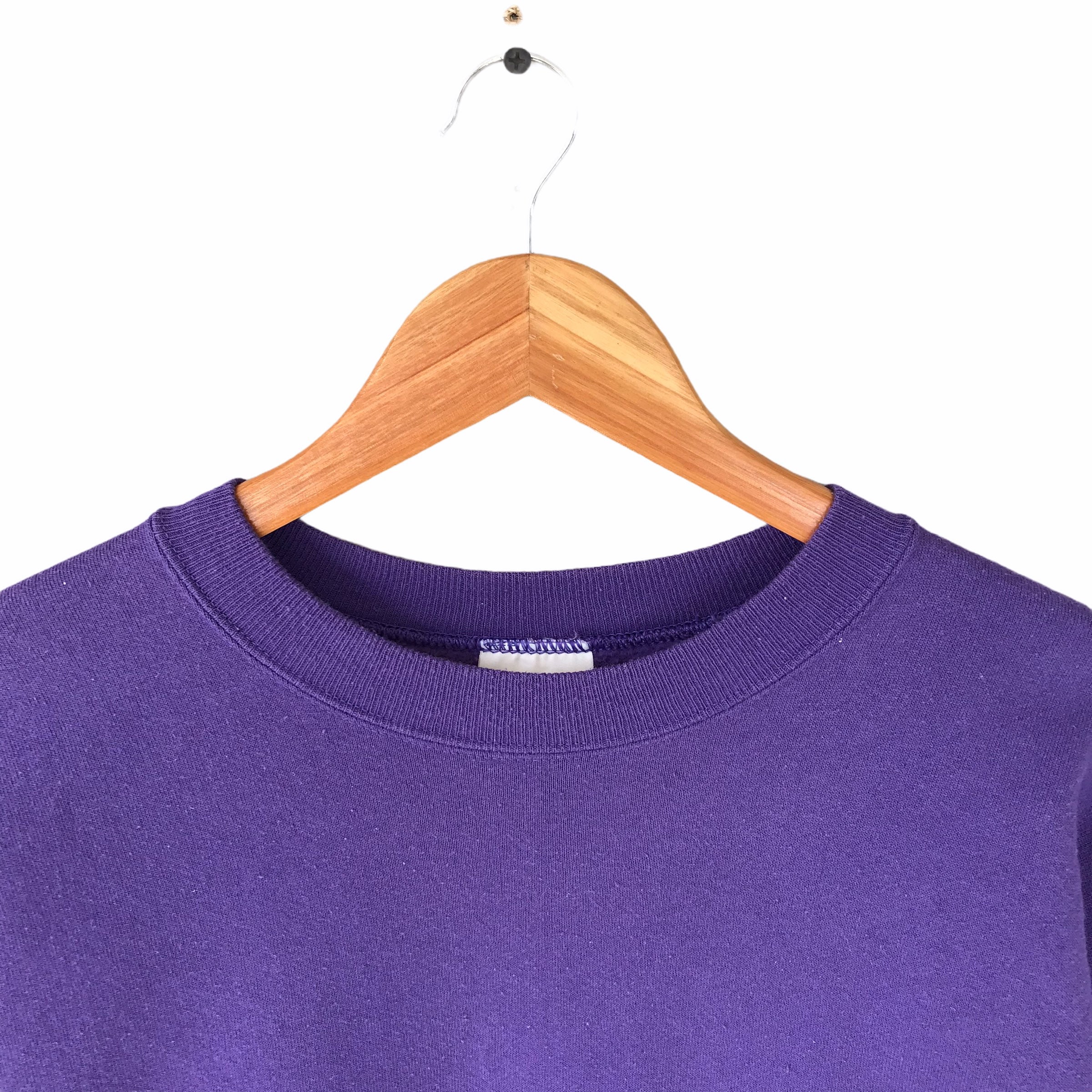 Vintage Hanes Heavy Weight Blank Purple Sweatshirt Size