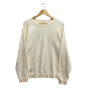 Vintage 90&#39;s Elle Homme Paris Yellow Women Sweatshirt MEDIUM Elle Homme Paris Crewneck Elle Homme Sweater Pullover Embroidered Logo Jumper