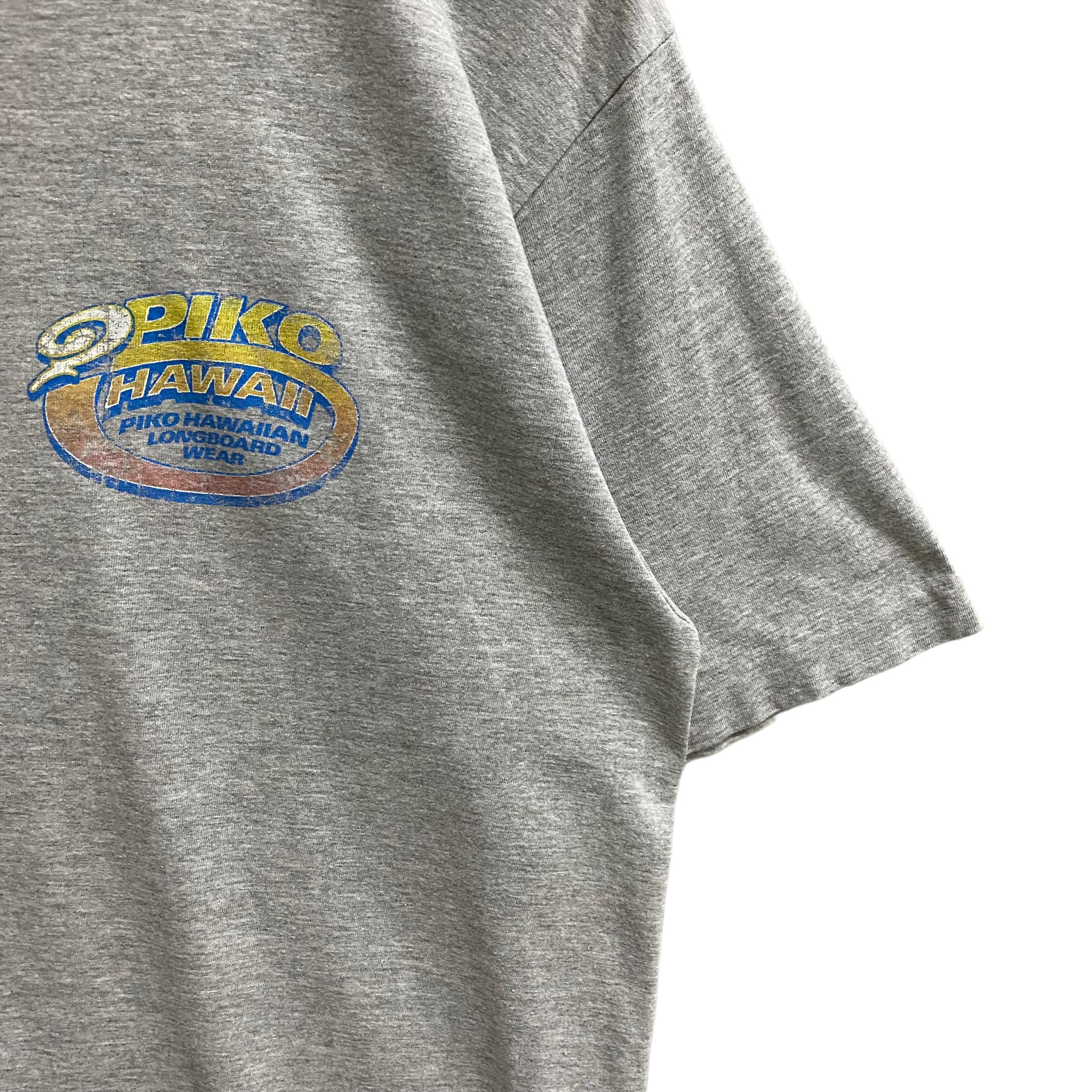 ヴィンテージ 90 年代 ピコ ハワイアン ロングボード ウェア グレー T 
