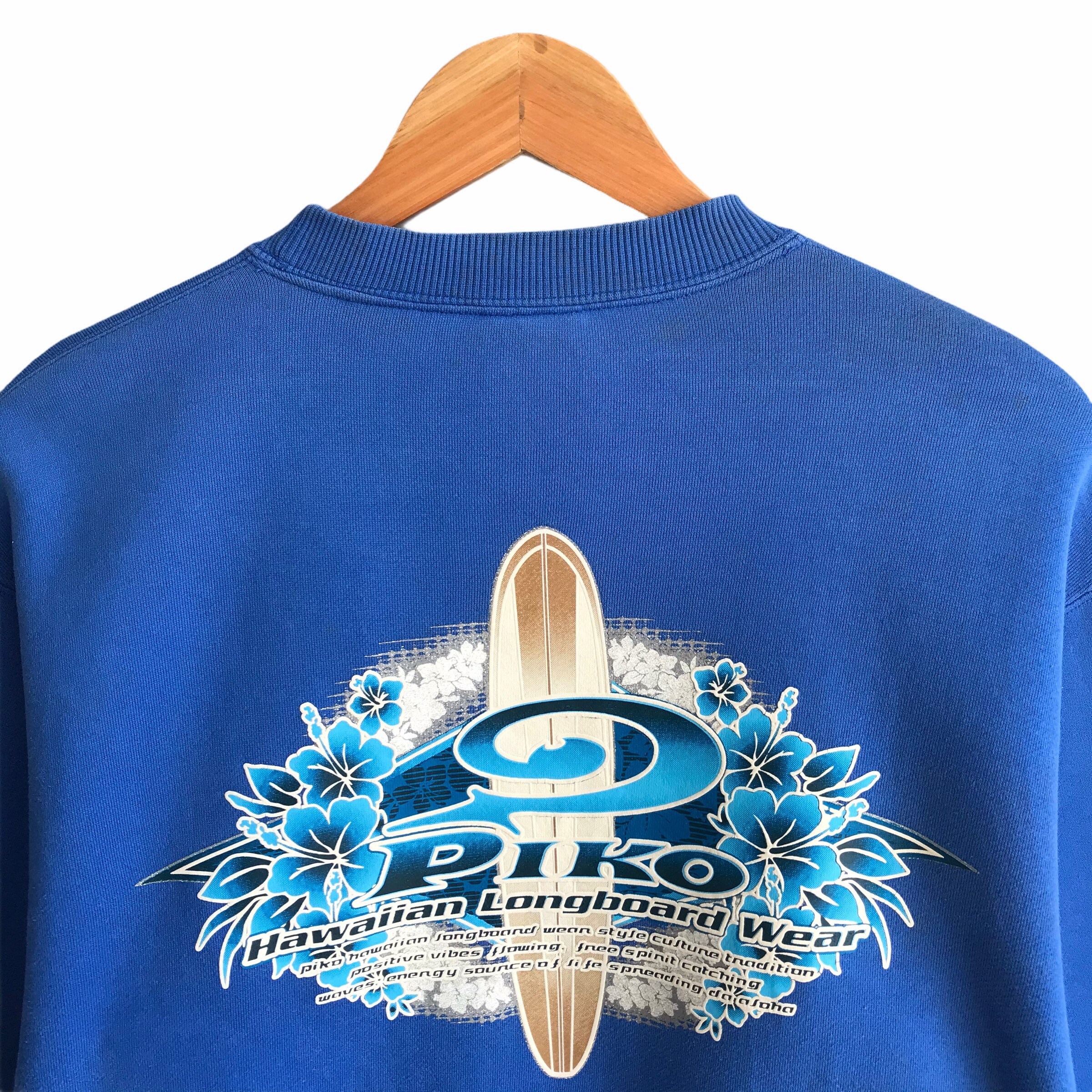 Vintage Piko Hawaiian Longboard Wear Biglogo Print Sweatshirt Etsy