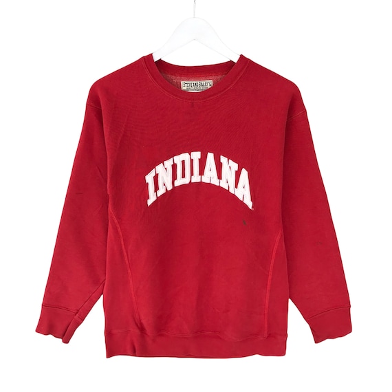 Vintage 90s Indiana University Red Sweatshirt Sma… - image 1