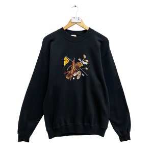 Vintage Golf Equipment Black Sweatshirt Size Large Golf Crewneck Golf Sweater Pullover Equipment Golf Embroidered Logo Golf Equipment Jumper