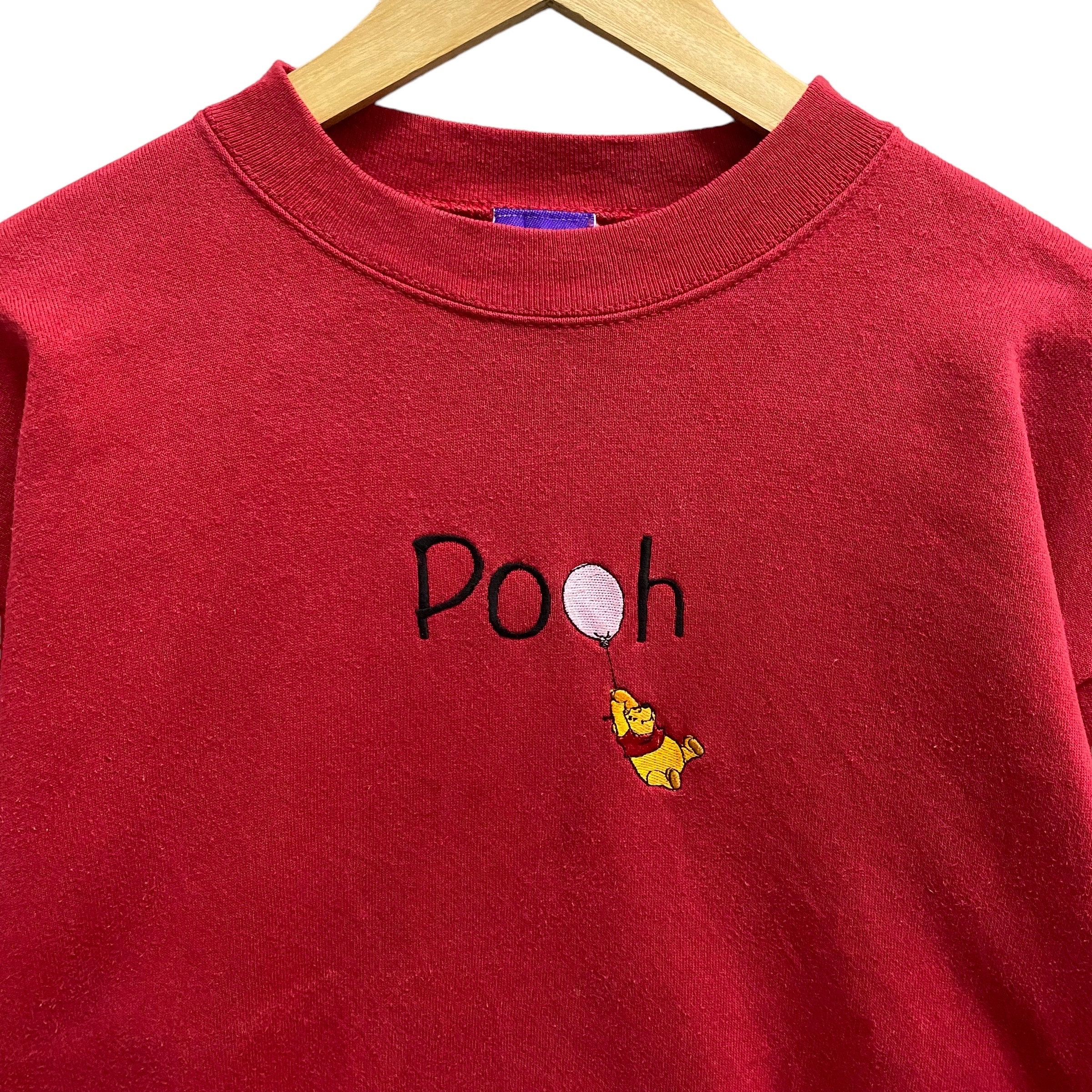 Vintage Winnie the Pooh Red Unisex Sweathsirt Large Winnie Pooh