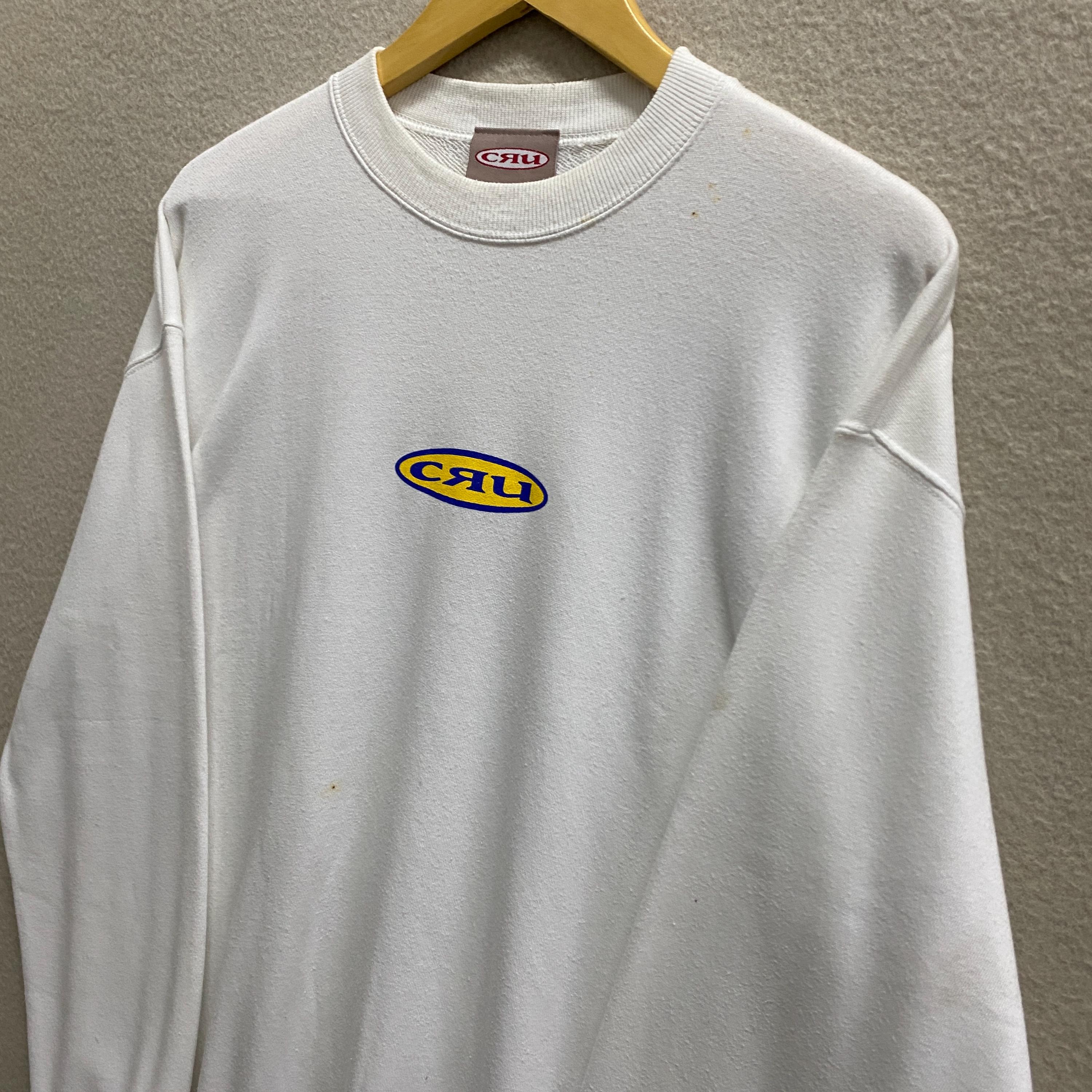 90年代ヴィンテージのCru Surfホワイトスウェットシャツ、LサイズのCru 