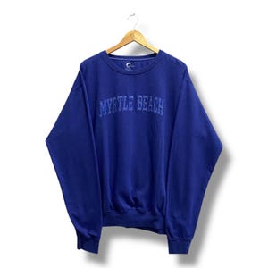Vintage Y2K Myrtle Beach Navy Sweatshirt XLARGE Myrtle Beach Crewneck SkyWheel Sweater Pullover Myrtle Beach Embroidered Logo Jumper