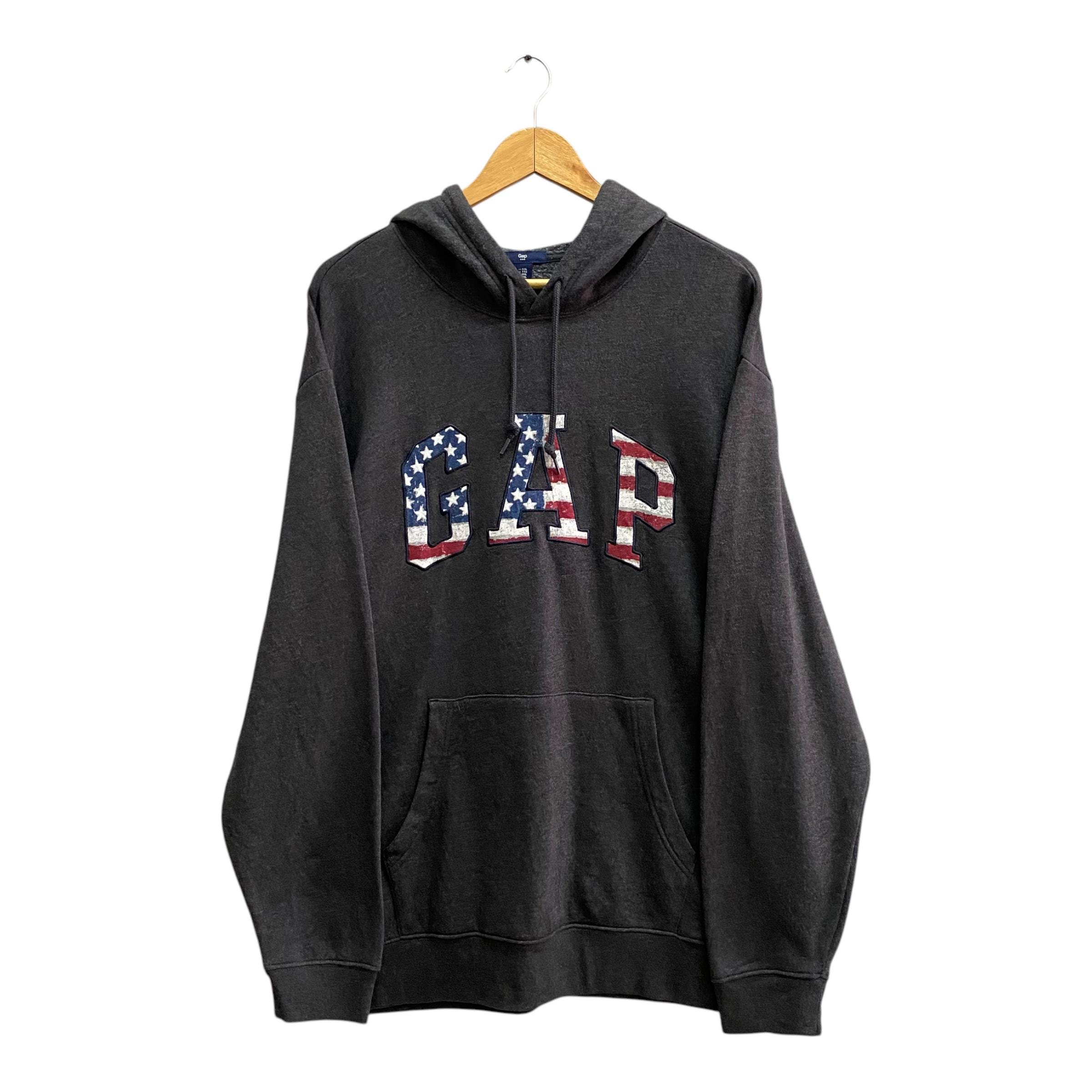 gap COLLECTIONS 2004AW Y2K paris 平成レトロ Vintage Y2K Gap Athletic Black Hoodie Sweatshirt Unisex XXLARGE