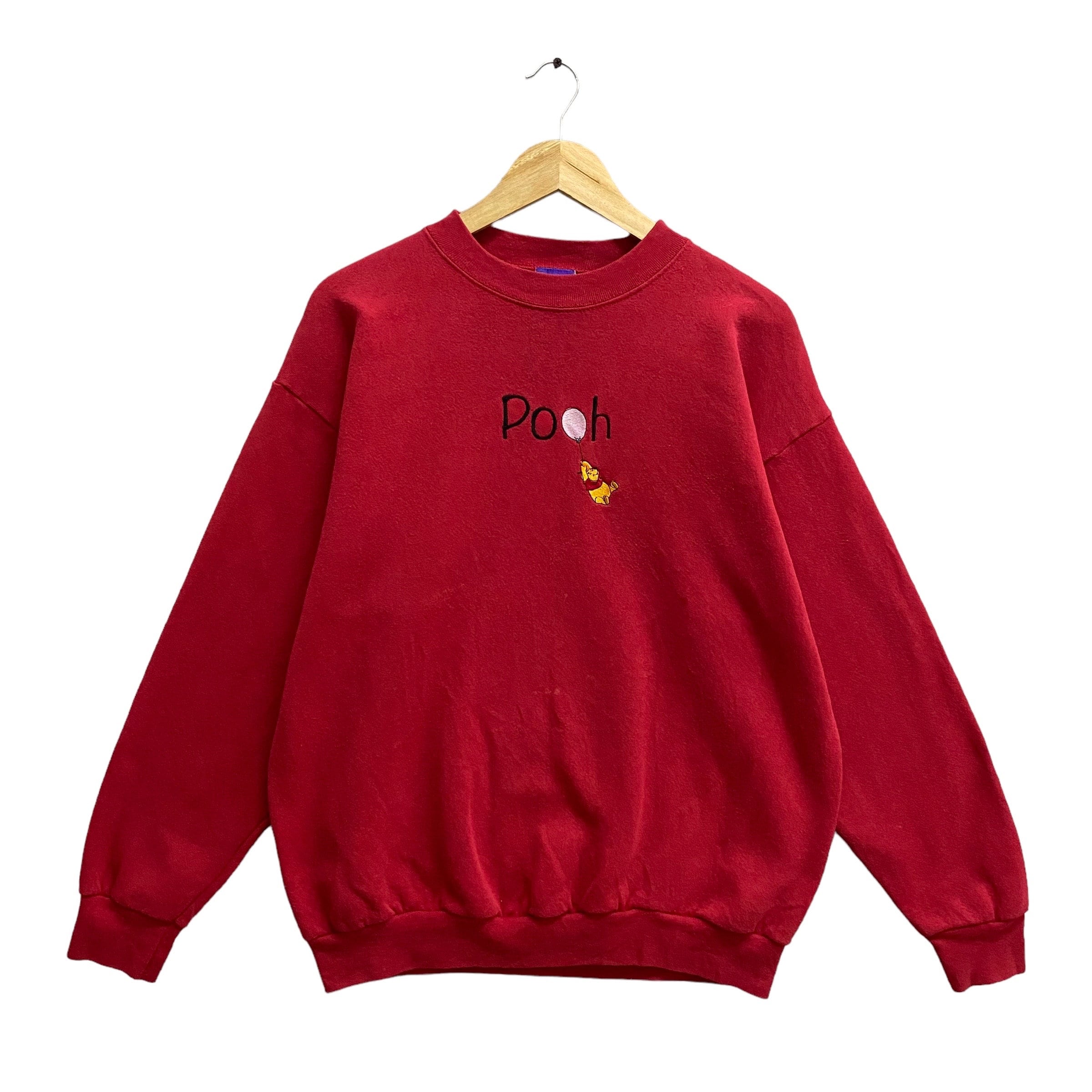 Vintage Winnie the Pooh Red Unisex Sweathsirt Large Winnie Pooh