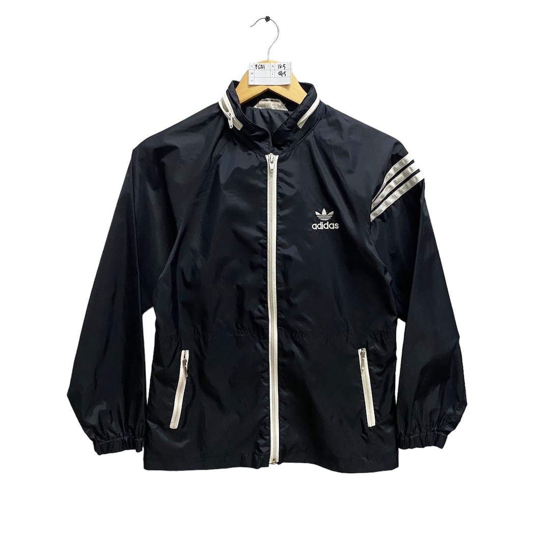Vintage 90s Adidas Trefoil Windbreaker Mujer Talla Pequeña Adidas