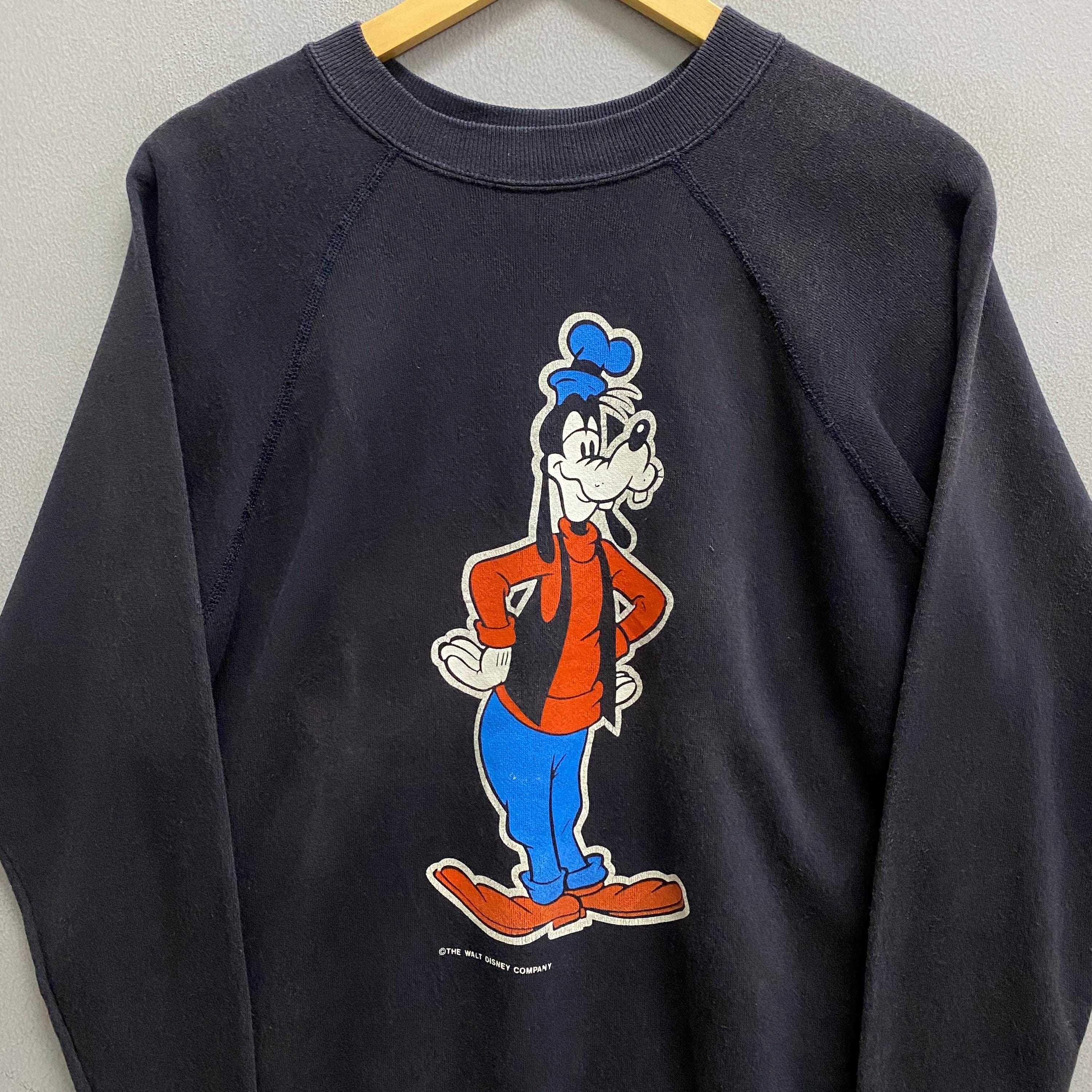 Vintage 90's Disney Goofy Black Sweatshirt LARGE Disney Mickey