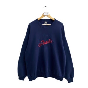 Vintage Minnesota Chaska Butch&#39;s Navy Sweatshirt XXL Minnesota Crewneck Minnesota Sweater Pullover Embroidered Logo Minnesota Chaska Jumper