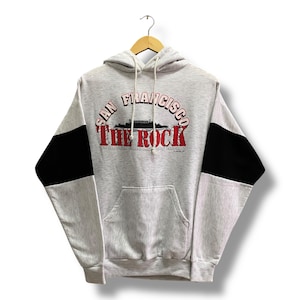 Vintage 90s San Francisco White Hoodie Sweatshirt Medium San Francisco Crewneck Francisco Train Sweater San Francisco California Print Logo