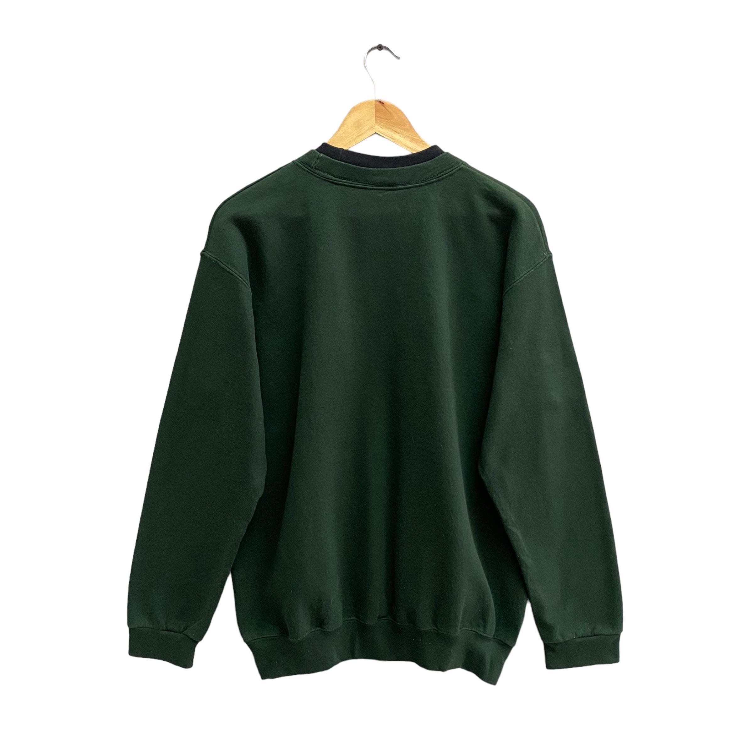 Vintage 00s Day Breeze Collared Green Sweatshirt Large