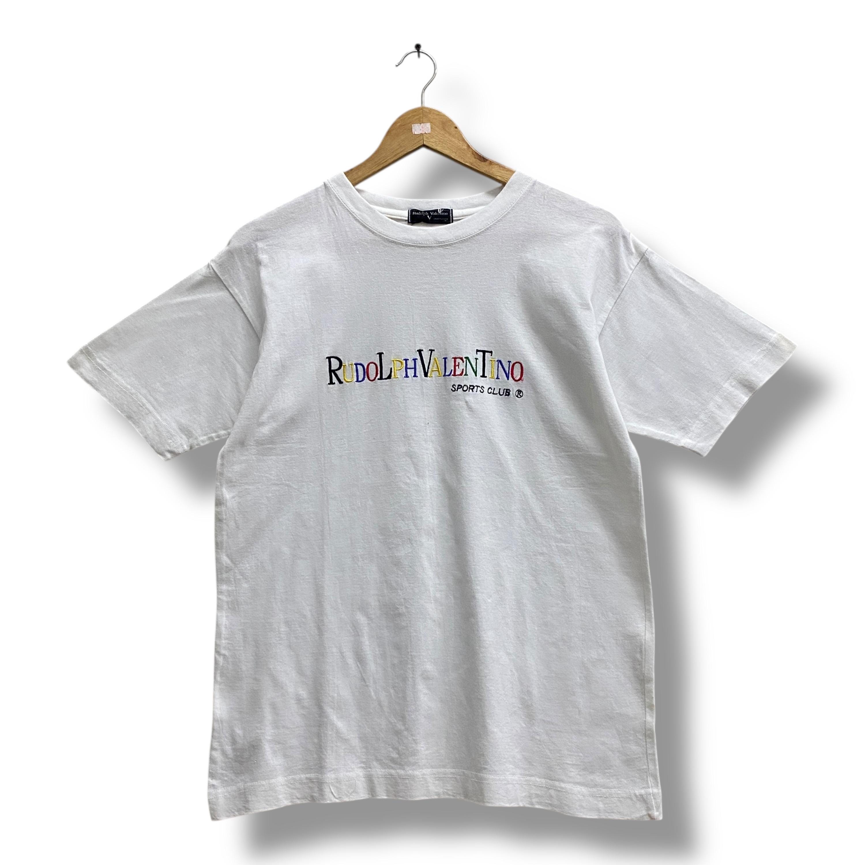 ヴィンテージ ルドルフ ヴァレンティノ ホワイト Tシャツ ミディアム 