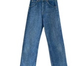 Vintage Lee Jeans Vintage 80s High Waist Mom Jean Blue Denim Boyfriend Jeans Lee Zipper Fly Talon Zip Student Jeans Size W 26