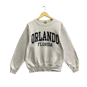 Vintage Orlando Florida Grey Sweatshirt Size Medium Orlando Florida Crewneck Orlando Florida Sweater Pullover Spellout Orlando Print Logo