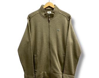 Vintage Y2K Lacoste La Chemise Brown Sweatshirt Size LARGE La Chemise Lacoste Crewneck Lacoste Sweater Pullover Patches Logo Lacoste Jumper