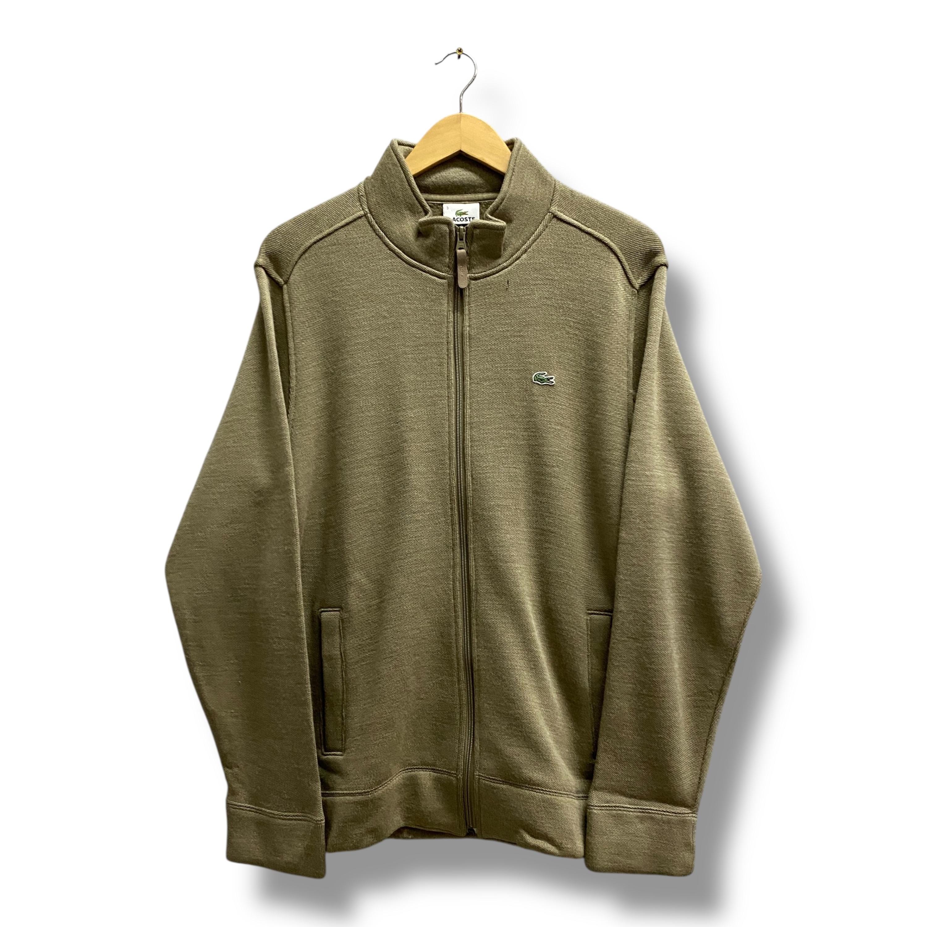 CHEMISE LACOSTE ジップアップ Men's Zip-Up High-Neck Cotton Sweater - Sweaters & Sweatshirts