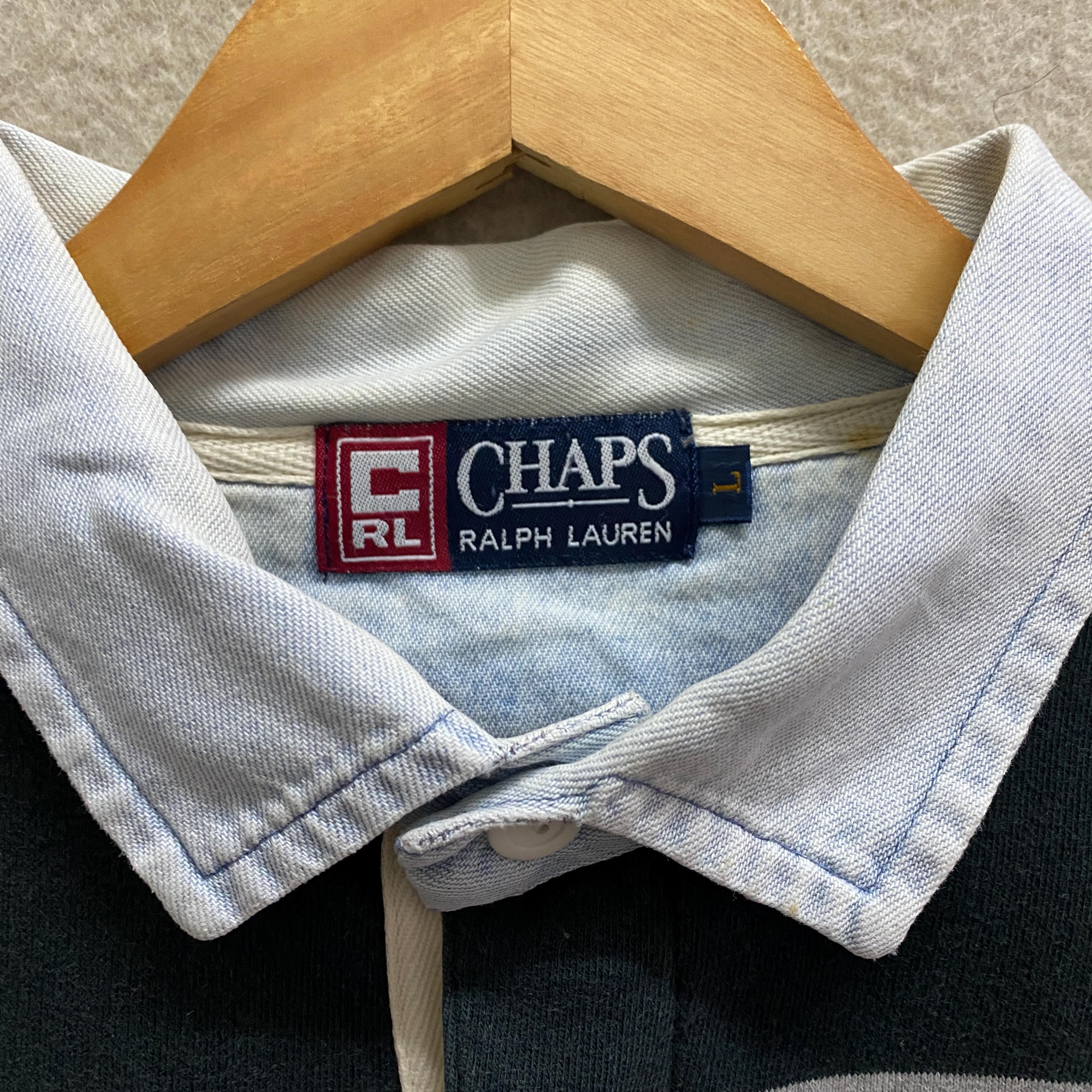 希少品 90s CHAPS POLO RALPH LAUREN ポロシャツ L Vintage 1990s
