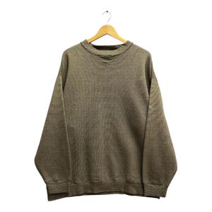 Vintage 90&#39;s Lee Blank Brown Baggy Oversize Sweatshirt XLARGE Lee Crewneck Lee Sweater Pullover Plain  Lee Waffle Jumper