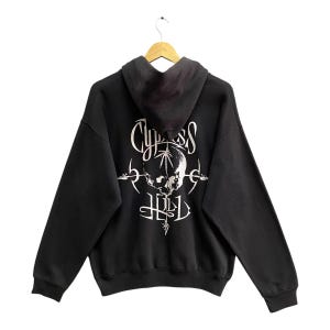Vintage 90&#39;s Hip Hop Band Black Hoodie Cypress Hill LARGE Cypress Hill Crewneck Cypress Hill Pullover Print Logo Cypress Hill Band Jumper
