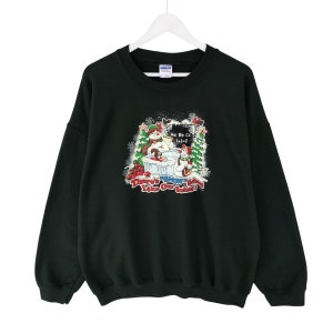 Vintage 00s Snowman School Green Sweatshirt Size Xlarge Snowman Crewneck Snowman Sweater Pullover Print Logo Snowman School Jumper