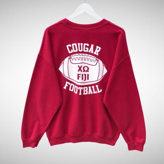 Vintage Cougar Football Red Sweatshirt Large Coug… - image 1