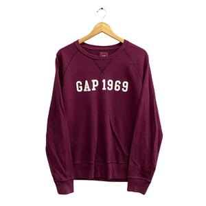 Vintage Gap Athletic Maroon Sweatshirt MEDIUM  Gap Sports Crewneck Gap Athletics  Sweater Pullover Gap Sportswear Patches Logo Gap Jumper