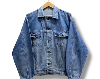 Vintage 90s: Levi's Zipped Cotton Chore Jacket - Dyed Black