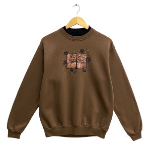 Vintage Day Breeze Brown Unisex Sweatshirt Large Day Brezze Crewneck Day Breeze Tree Sweater Pullover Streetwear Embroidered Logo Day Breeze