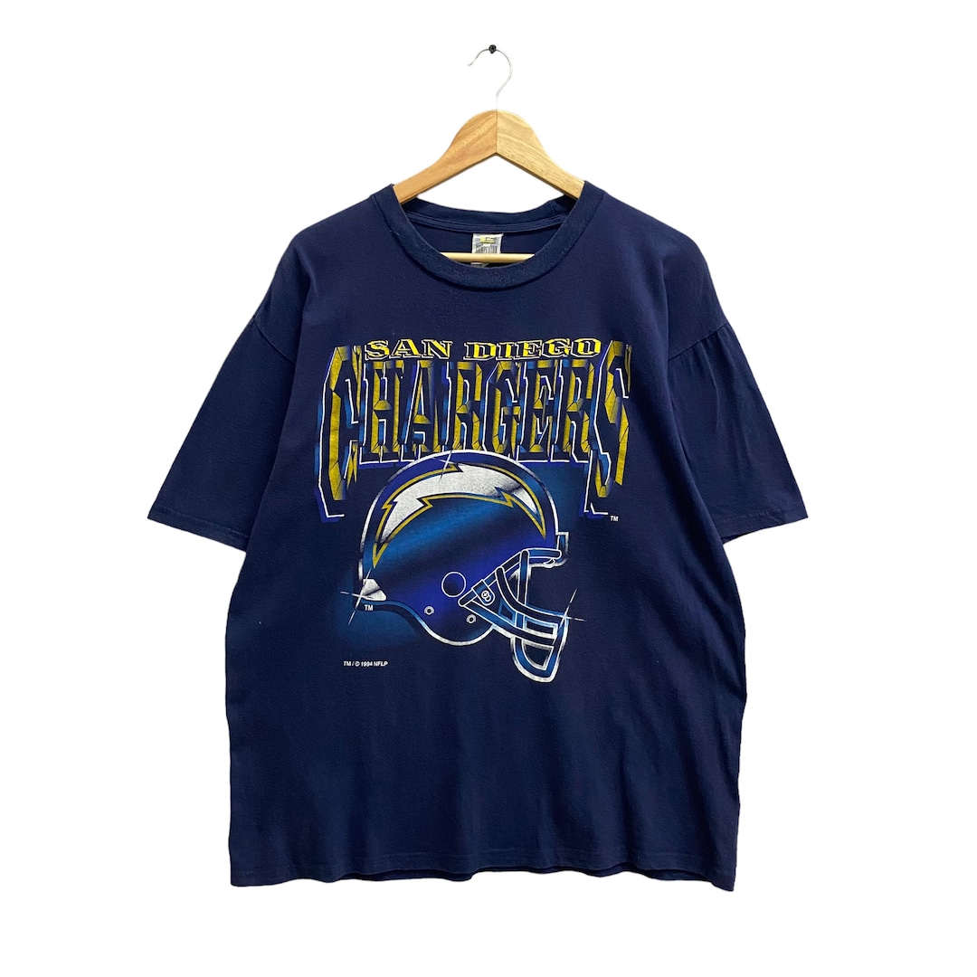 Vintage 90s San Diego Chargers Blue Tshirt Chargers Crewneck Los ...