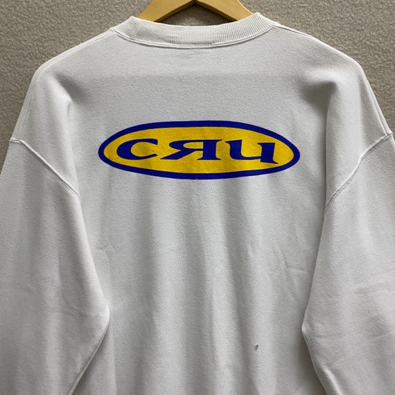 90年代ヴィンテージのCru Surfホワイトスウェットシャツ、LサイズのCru