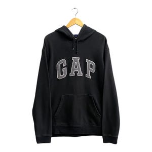 Vintage Y2K Gap Athletic Black Hoodie Sweatshirt Unisex XXLARGE Gap Crewneck Gap American Flag Sweater Pullover Embroidered Logo Gap Jumper