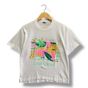 Vintage 90's California Croptop Tshirt LARGE City Of San Francisco Crewneck San Francisco Sweater Pullover Print Logo California Jumper