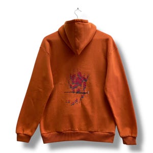 Vintage Y2K Levi&#39;s Clothing Red Tab Orange Hoodie MEDIUM Levi&#39;s Crewneck Levi&#39;s Sweater Pullover Print Logo Levi&#39;s Clothing Jumper
