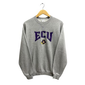 Vintage East Carolina University Pirates Grey Sweatshirt Youth XL East Carolina Crewneck East Carolina Sweater Pullover Print Logo Jumper