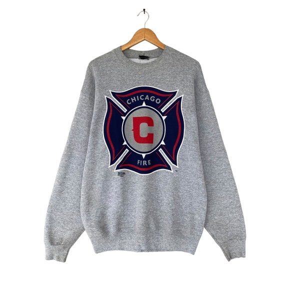 Vintage Chicago Fire Biglogo Print Crewneck Sweatshirt Pullover