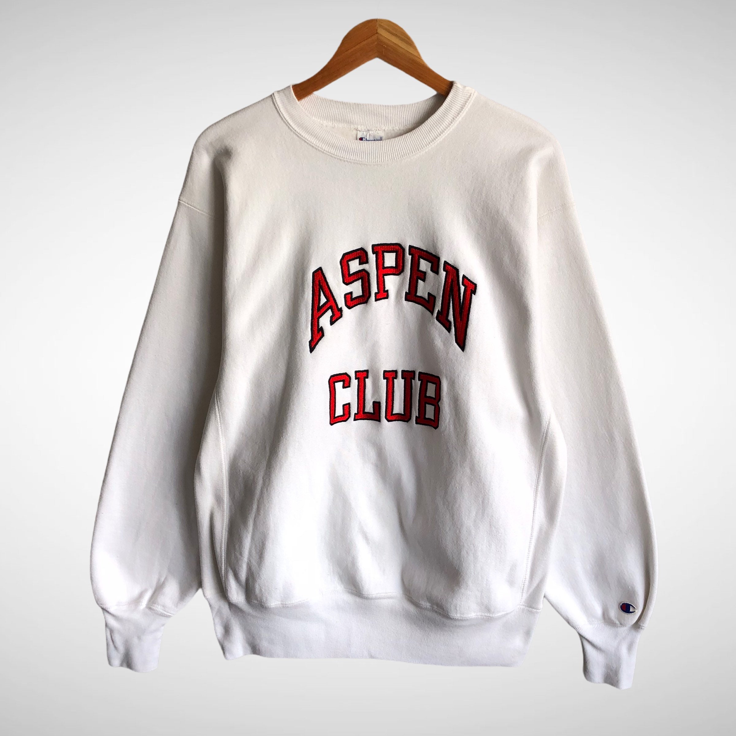 Vintage Champion Reverse Aspen Club Spellout Logo Embroidered