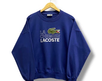 Vintage 90s La Chemise Lacoste Green Unisex Sweatshirt Medium