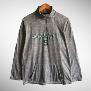 Vintage Michigan State University Grey Sweatshirt Large Michigan Crewneck Michigan Spartans Sweater Pullover Michigan Spartans Print Logo