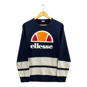 Vintage 90s Ellesse Sports Colour Block Sweatshirt MEDIUM Ellesse Perugia Italia Crewneck Ellesse Sweater Pullover Print Logo Ellesse Jumper