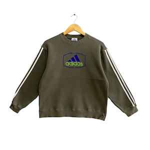 Vintage 90s Adidas Sweatshirt Adidas Crewneck Adidas Sweater Pullover Adidas Equipment Sportswear Adidas Trefoil Embroidered Logo Women L