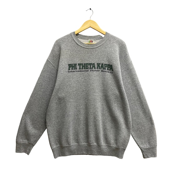 Vintage 90s Phi Theta Kappa Grey Sweatshirt Size … - image 1