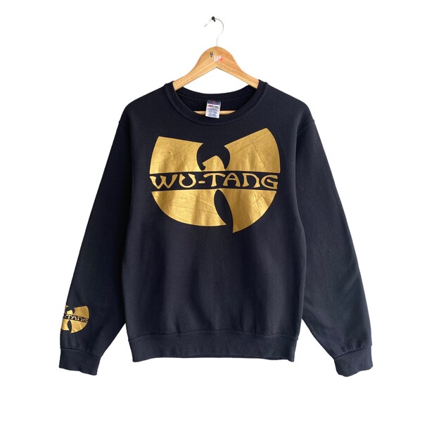 Vintage Wu-Tang Clan Sweatshirt Large Wu-Tang Clan Spell Out Printed Crewneck Wu-Tang Clan Member Jumper Hip Hop Group Pullover Size S