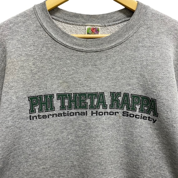 Vintage 90s Phi Theta Kappa Grey Sweatshirt Size … - image 3