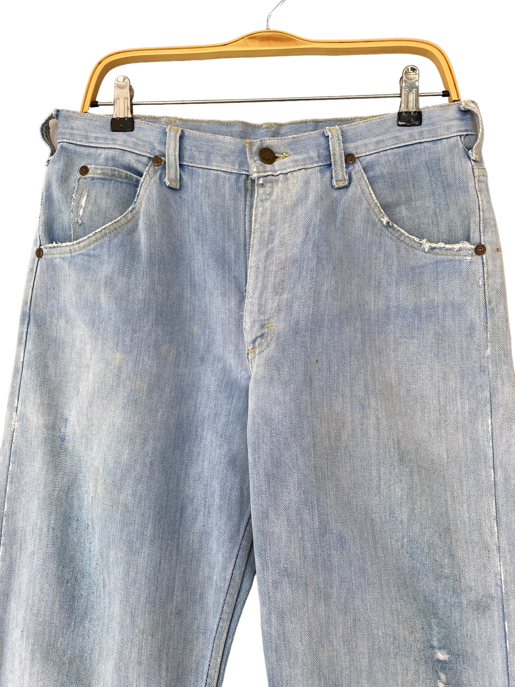 Vintage 90s Lee Light Blue Jeans Lee Zipper Fly Denim