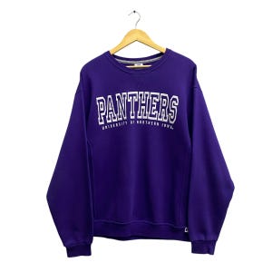 Vintage 00s University Northern Iowa Purple Sweatshirt Large Iowa Crewneck Northern Iowa Sweater Pullover Northern Iowa Panthers Print Logo