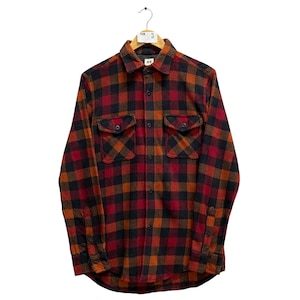 Vintage 00s Japanese Brand Uniqlo Japan Vertical Striped Flannel Shirt Medium Uniqlo Checkered Workers Shirt Uniqlo Work Buttondown Oxfords