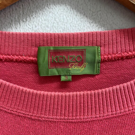 Vintage 90's Kenzo Golf Japan Red Sweatshirt MEDIUM Kenzo Golf